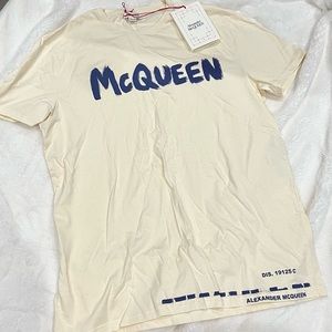 Alexander McQueen Logo Print Cotton T-Shirt